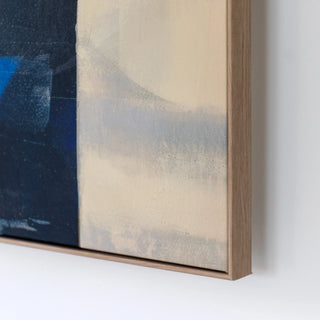 Cobalt Abstract Framed Canvas - KC at HOME