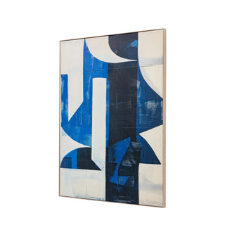 Cobalt Abstract Framed Canvas - KC at HOME