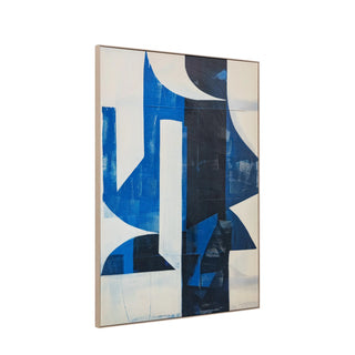 Cobalt Abstract Framed Canvas - KC at HOME