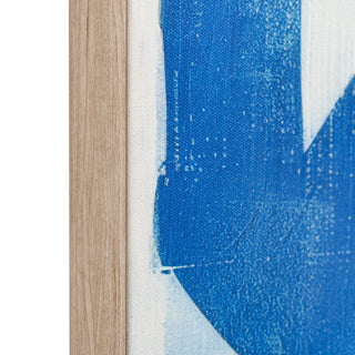Cobalt Abstract Framed Canvas - KC at HOME