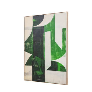 Emerald Abstract Framed Canvas