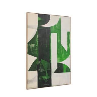 Emerald Abstract Framed Canvas