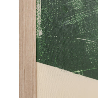 Emerald Abstract Framed Canvas