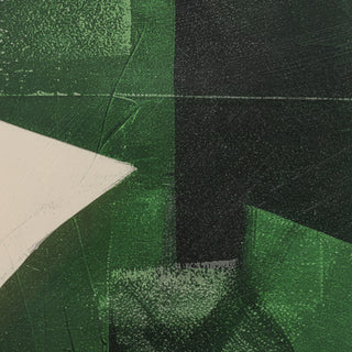 Emerald Abstract Framed Canvas