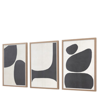 Pebble Collection Framed Canvas Set of 3