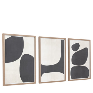 Pebble Collection Framed Canvas Set of 3