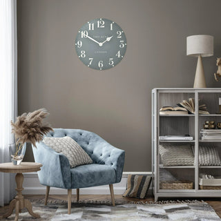 Arabic Wall Clock Flax Blue - Large - KC at HOME