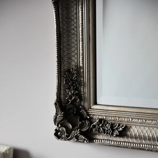 Abbey Rectangle Mirror Silver - KC at HOME