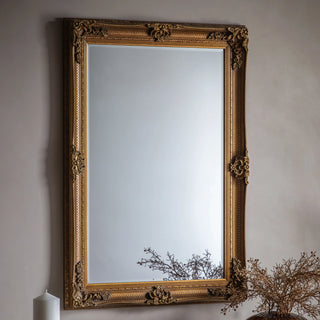 Abbey Rectangle Mirror Gold - KC at HOME