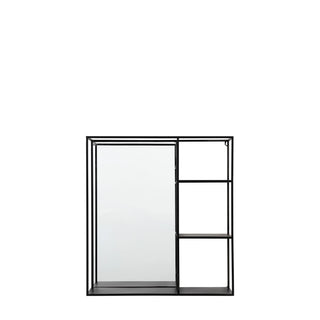 Bassan Mirror Shelf Black - KC at HOME