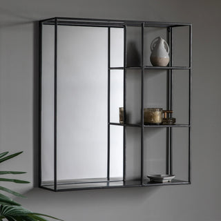 Bassan Mirror Shelf Black - KC at HOME