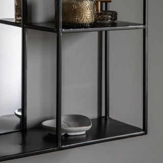 Bassan Mirror Shelf Black - KC at HOME