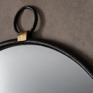 Bayswater Black Round Mirror II - KC at HOME