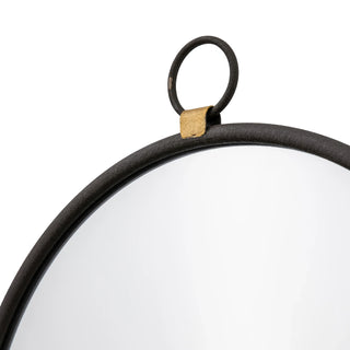 Bayswater Black Round Mirror II - KC at HOME