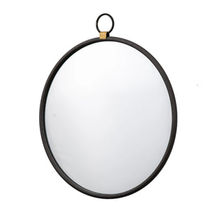 Bayswater Black Round Mirror II - KC at HOME