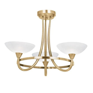 Cagney 3 Ceiling Light Antique Brass - KC at HOME