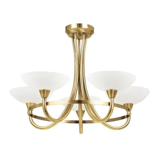 Cagney 5 Ceiling Light Antique Brass - KC at HOME