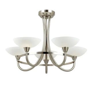 Cagney 5 Ceiling Light Satin Chrome - KC at HOME