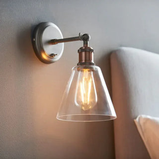 Hale Wall Light with Clear Shade - KC at HOME