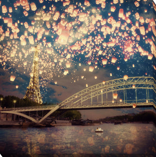 Love Wish Lanterns over Paris