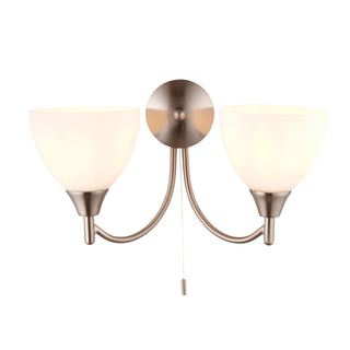 Alton 2 Wall Light Satin Chrome - KC at HOME