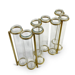 W-shaped Glass Tube Vase