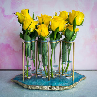 W-shaped Glass Tube Vase